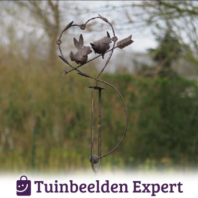 Metalen beeld vogeltjes